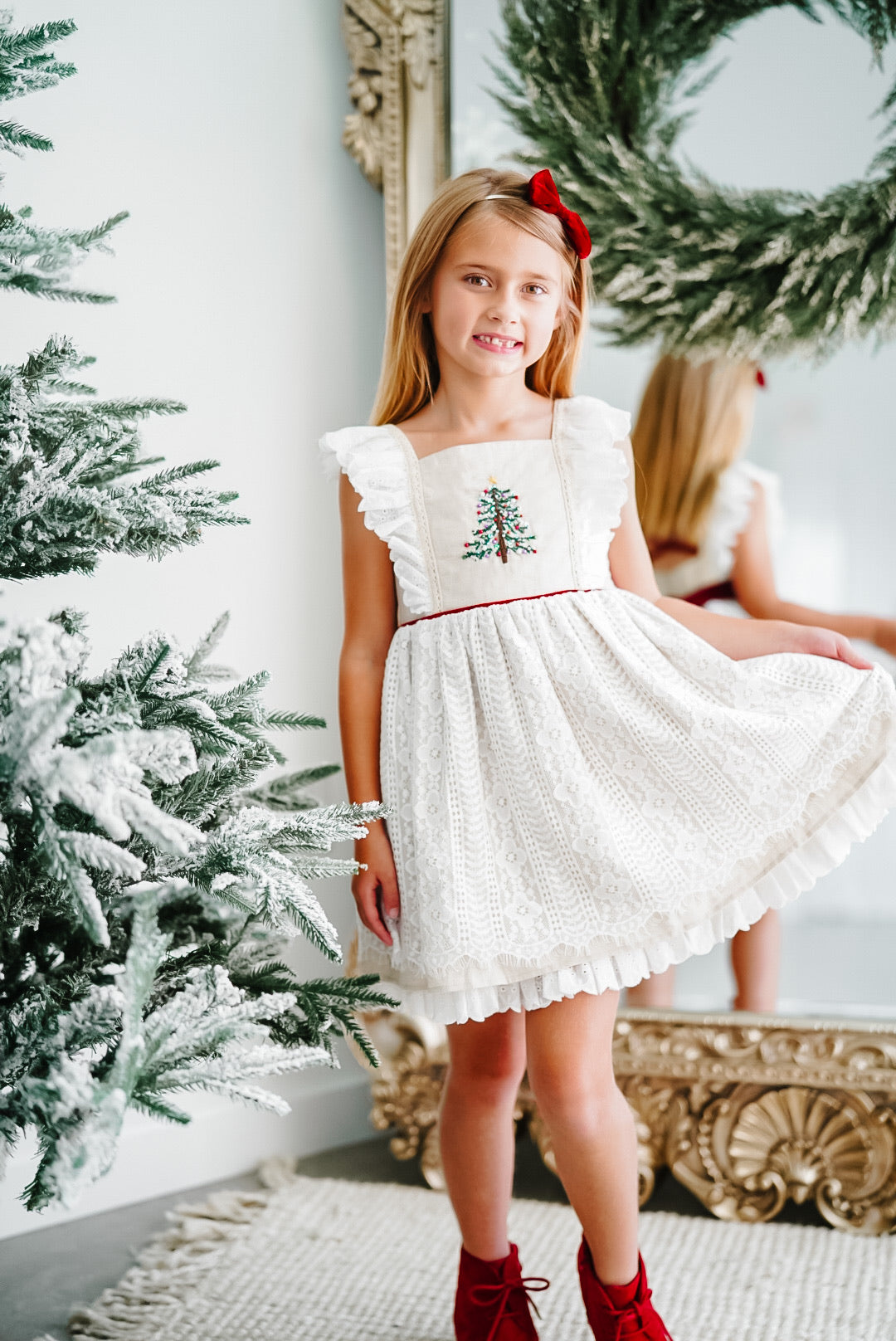 *PREORDER* Vintage Tree Dress and Bloomer Set