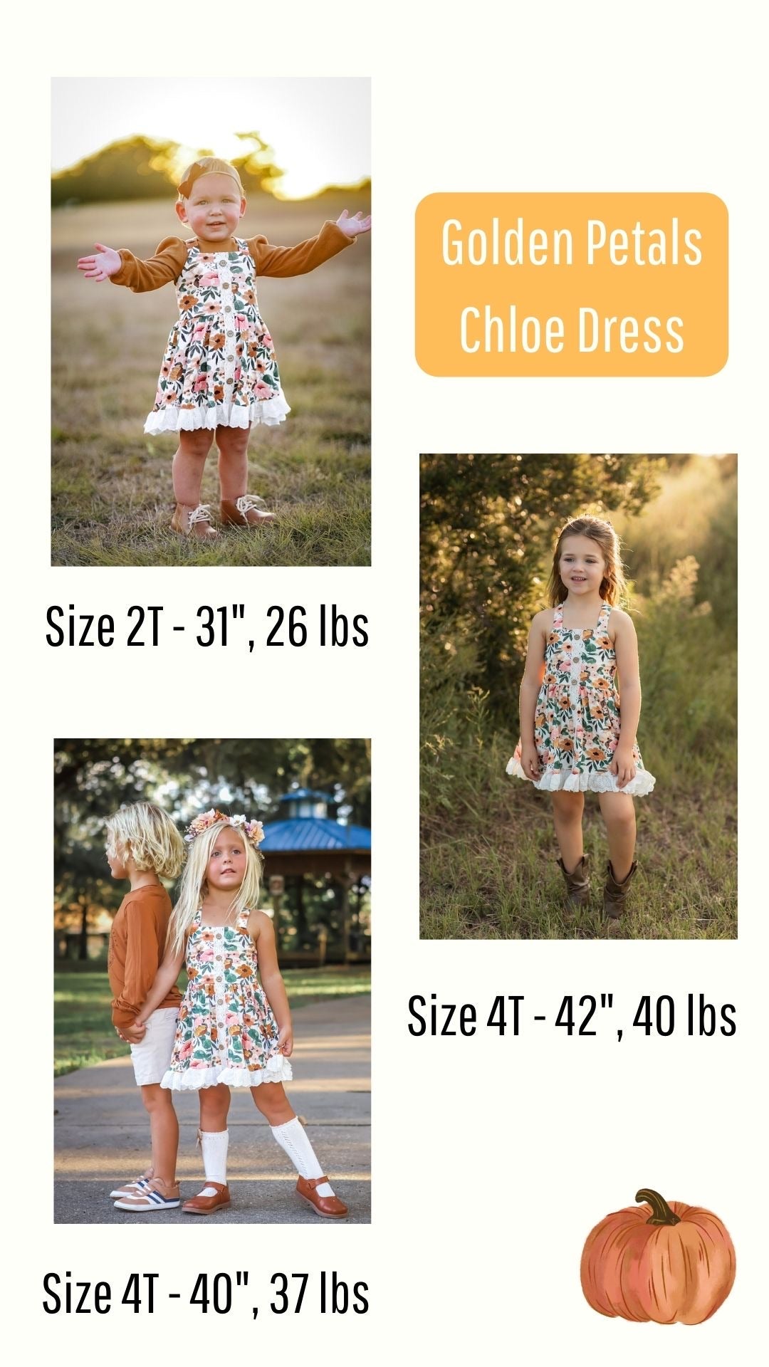 Golden Petals Chloe Dress