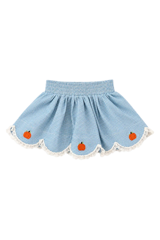 Scalloped Skort ~ Gingham and Gourds
