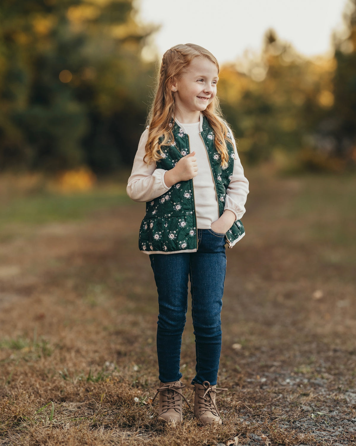 Emerald Frost Floral Vest