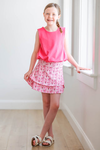 Athletic Bubble Tank ~ Hot Pink