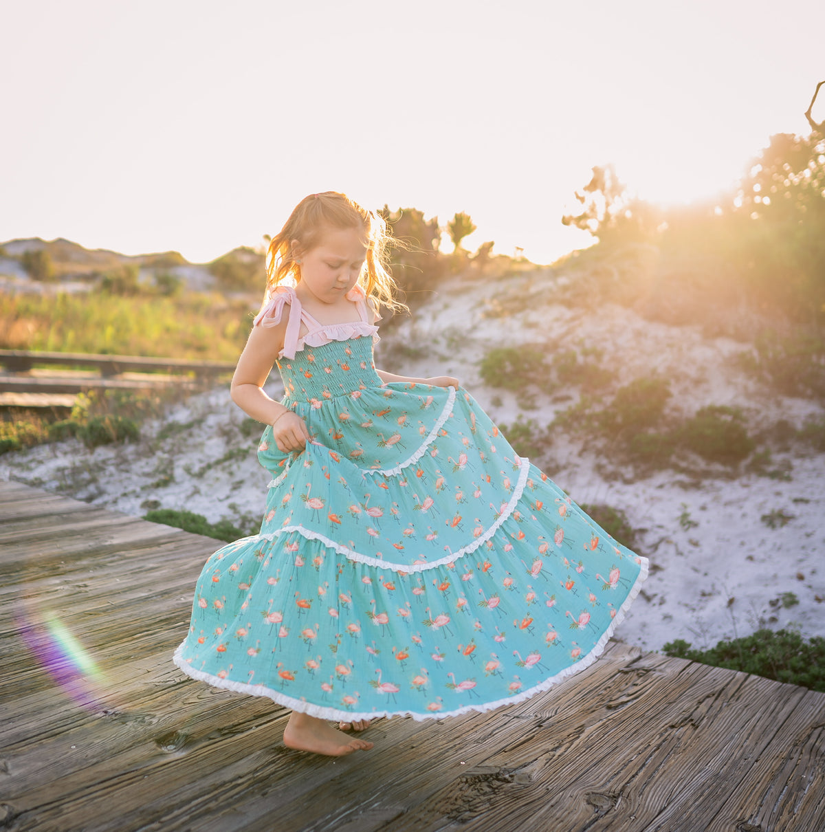 Fanciful Flamingo Maxi Dress