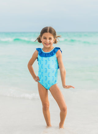 Seahorse Splash Margot One Piece Swimsuit
