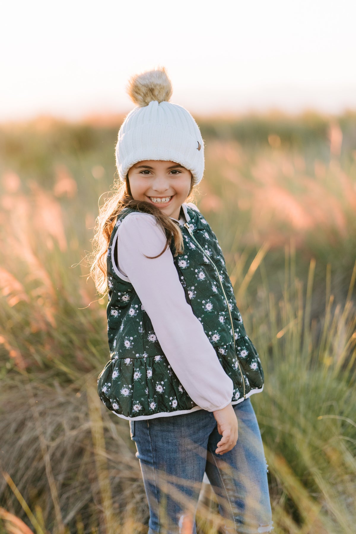 Emerald Frost Floral Vest