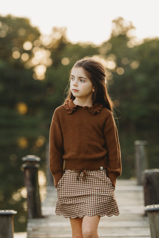 Cinnamon Gingham Athletic Set