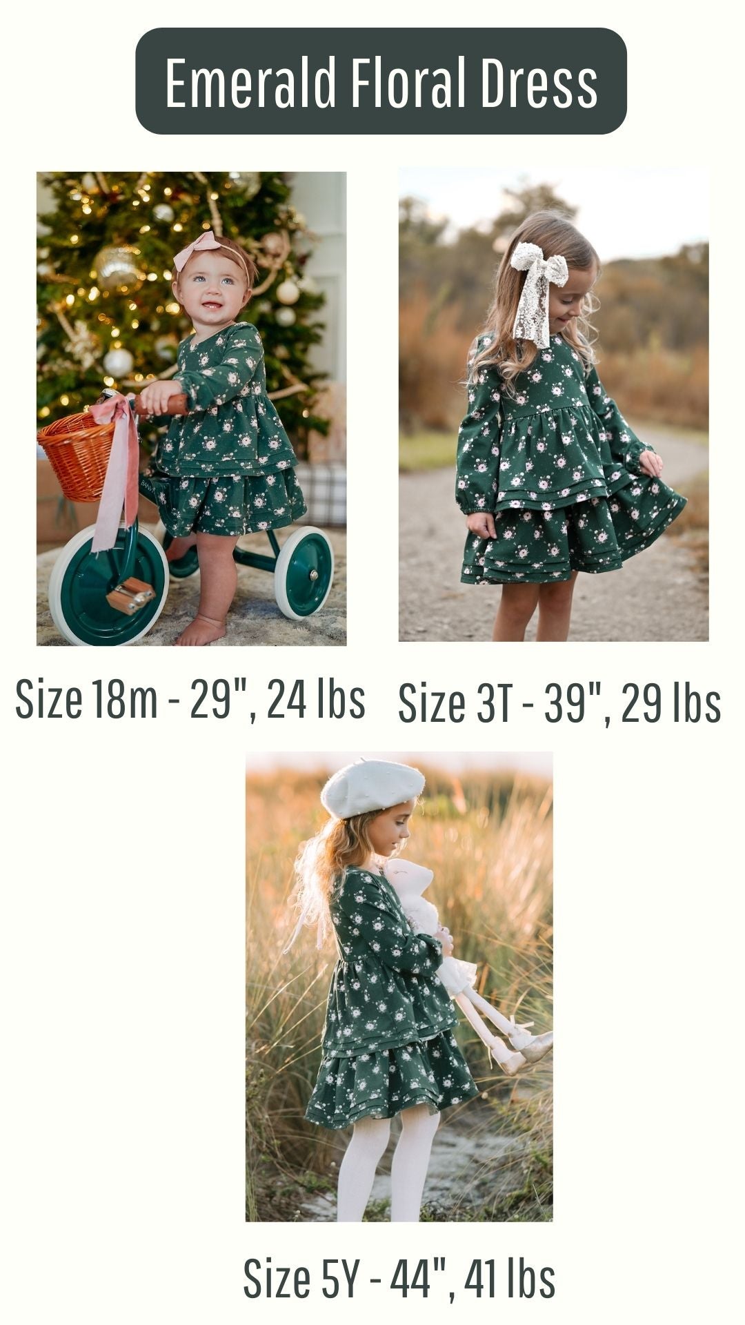 Emerald Frost Floral Dress