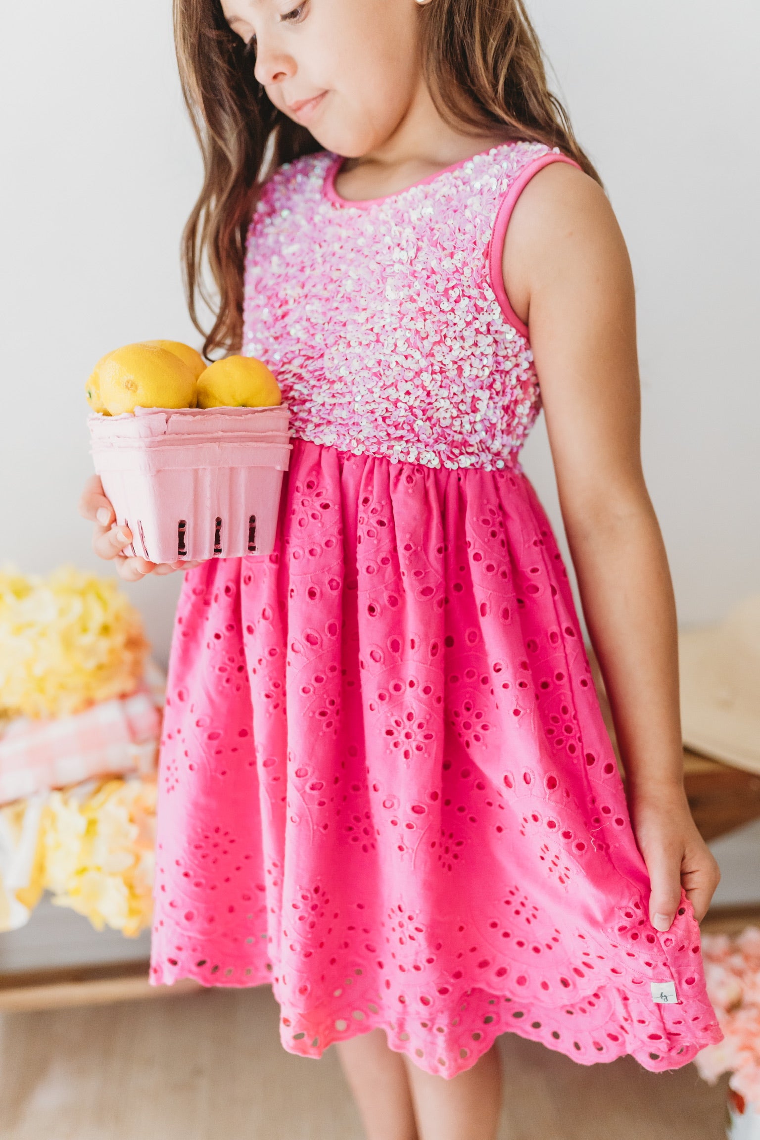 love and grow birthday dress Pink Lemonade Sequin Dress Set