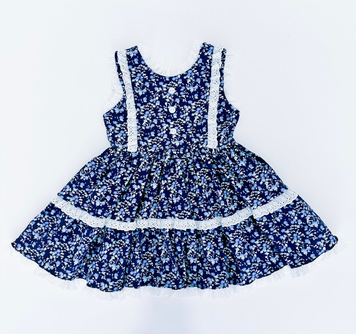 Midnight Blues Zoey Dress and Bloomer Set