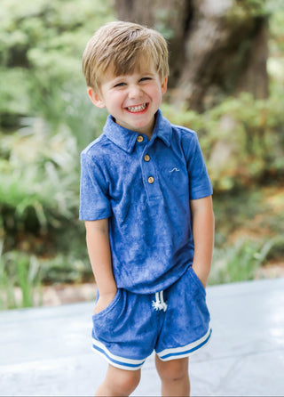 Lanier Bamboo Terry Set - Navy