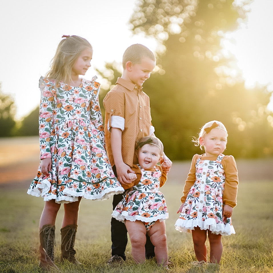 Golden Petals Claire Dress