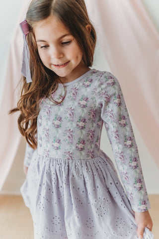 Sweetheart Lilac Dress and Bloomer Set