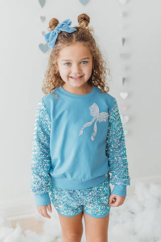 Sparkle Sport Set ~ Blue Bow