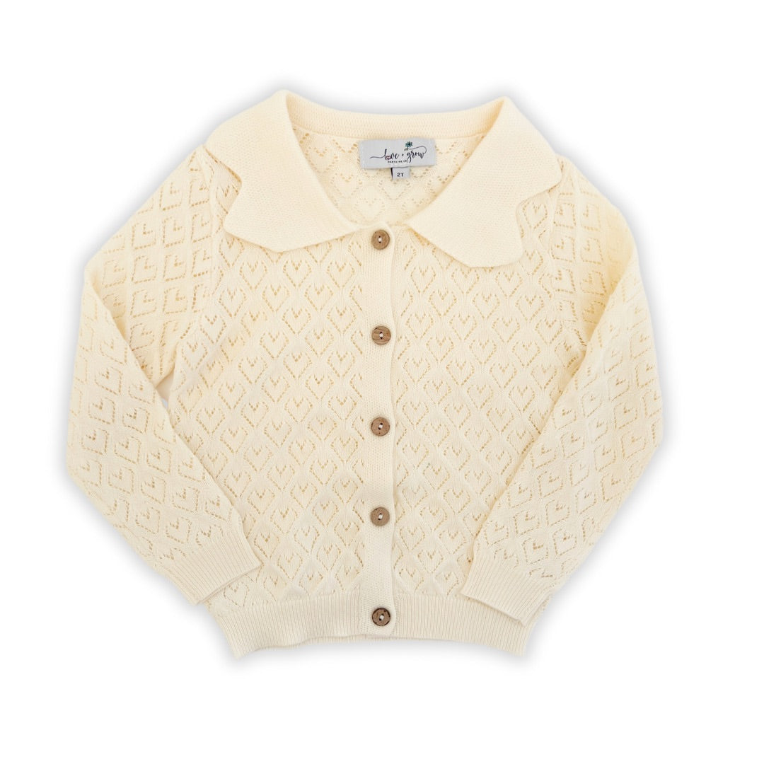 Cream Sweetheart Cardigan