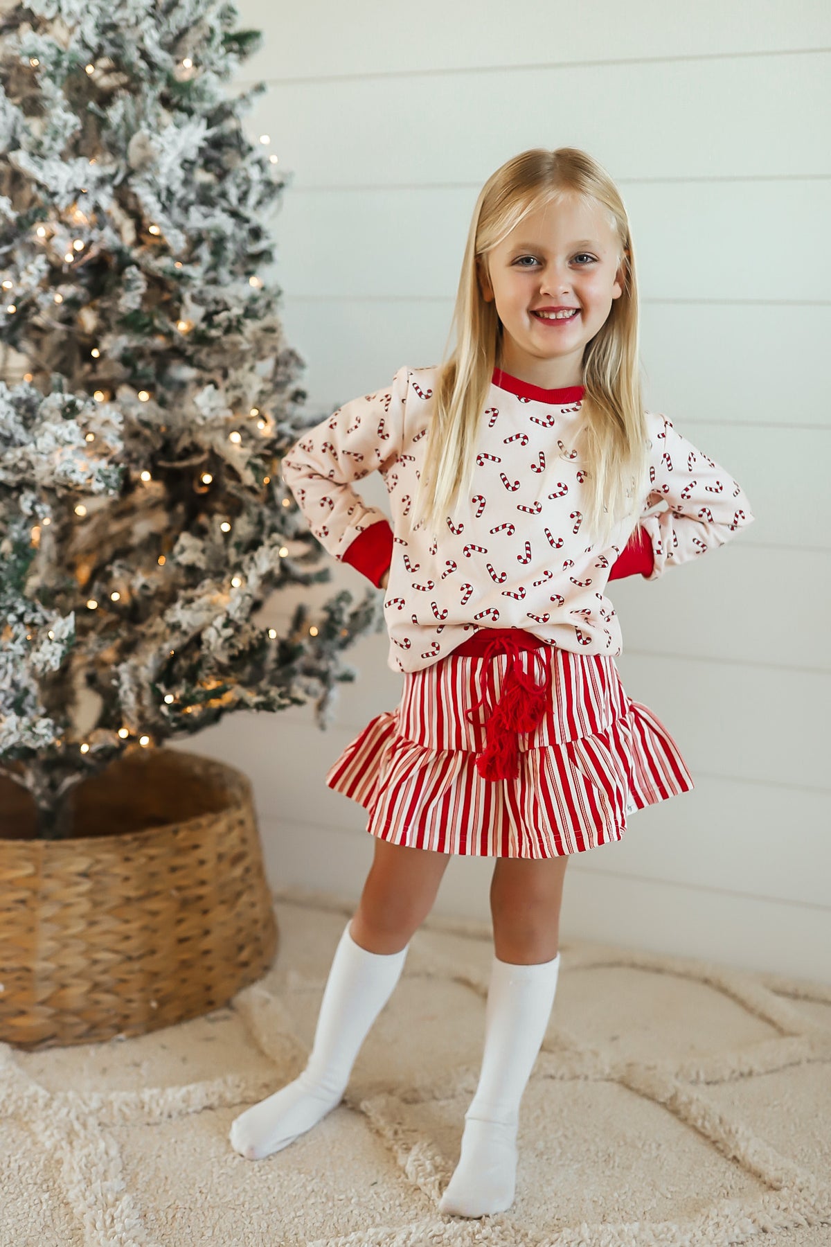 Candy Cane Delight Sweatshirt Set