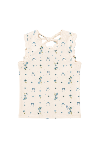 Forget Me Knot Scallop Athletic Tank