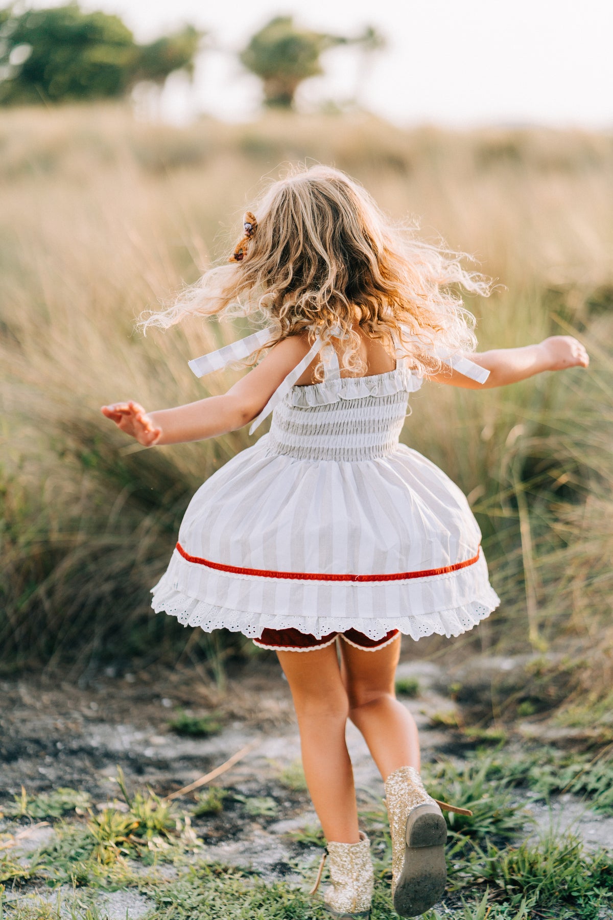 Wheat Stripe Tunic Set