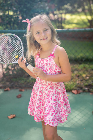 Scallop Athleisure Dress ~ Bow Blossom