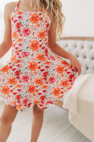 Saffron Blooms Athleisure Dress