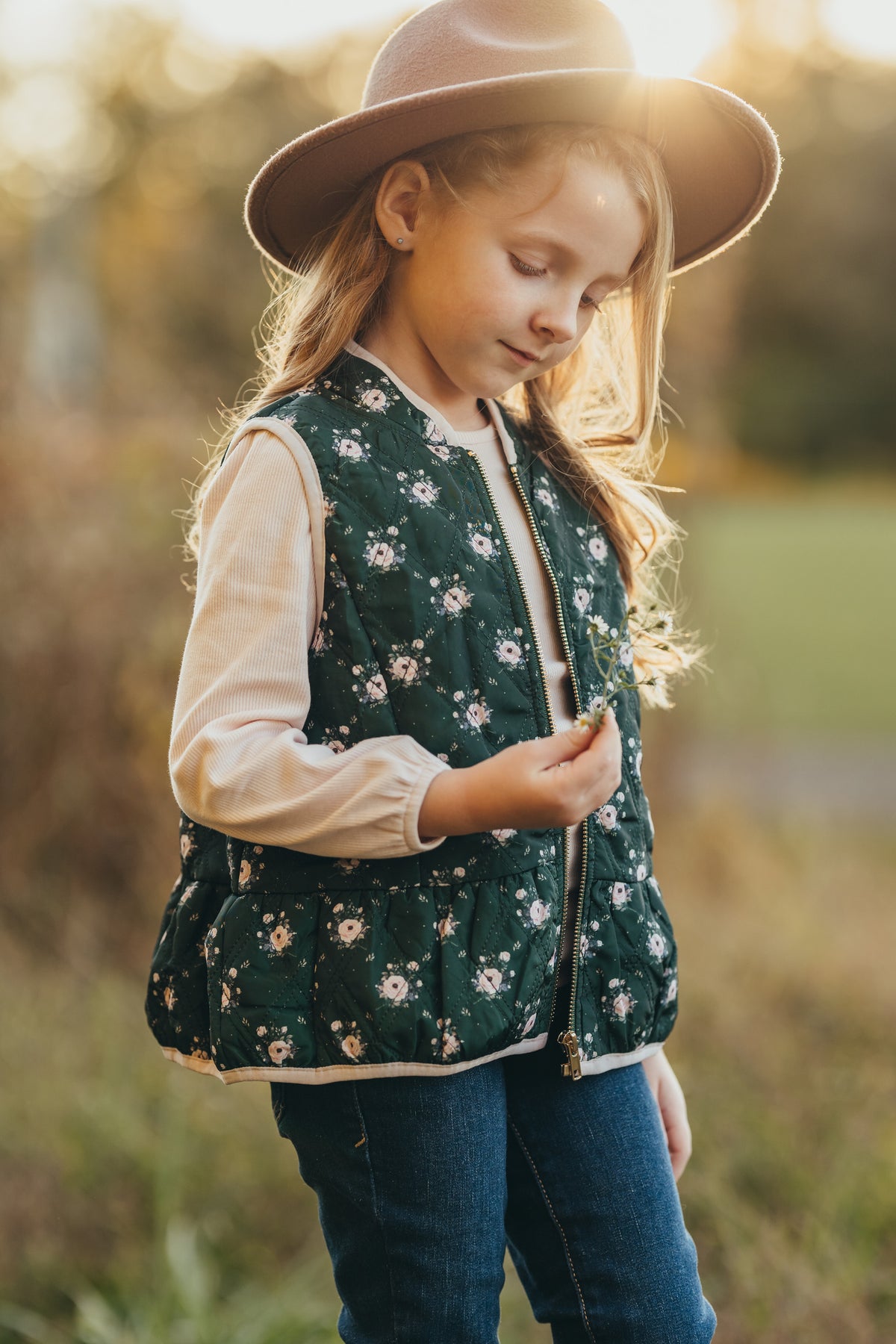 Emerald Frost Floral Vest