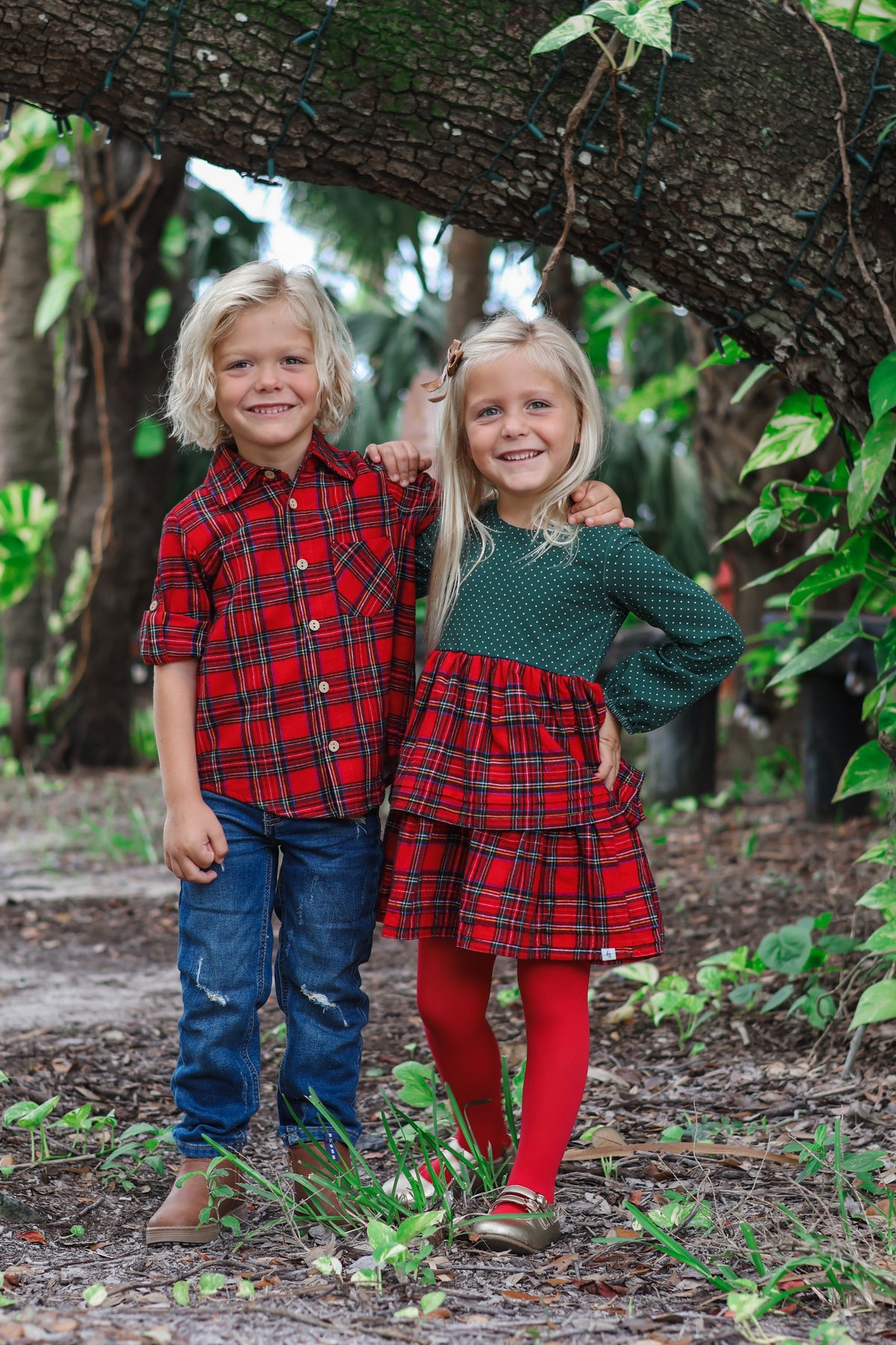 Merry Little Plaid Button-up Shirt