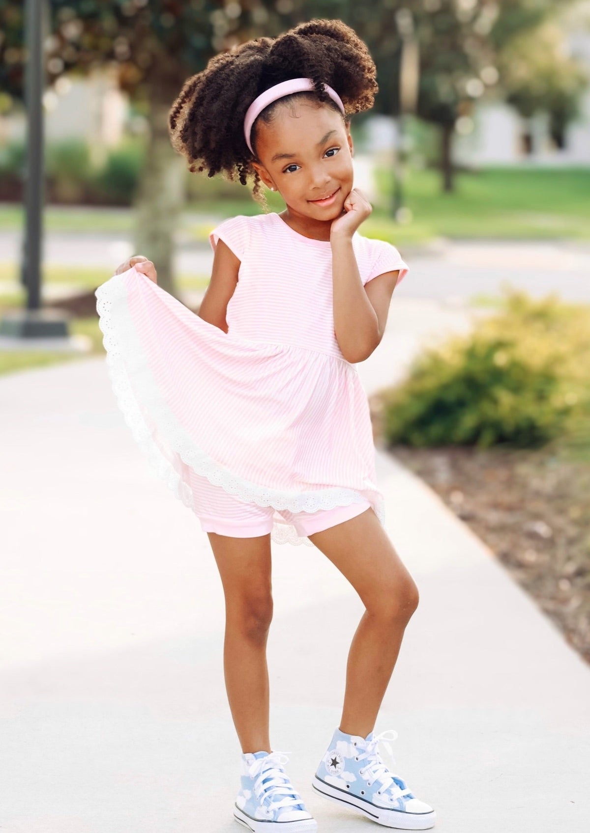 Playful Pink Stripe Comfort Set