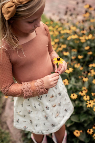 Honey Brown Lace Layering Shirt