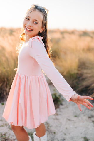 Rosé Bamboo Bubble Dress