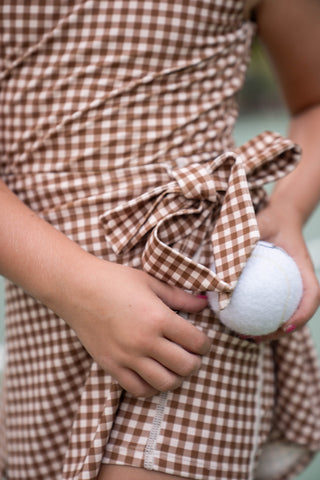 Cinnamon Gingham Athletic Dress