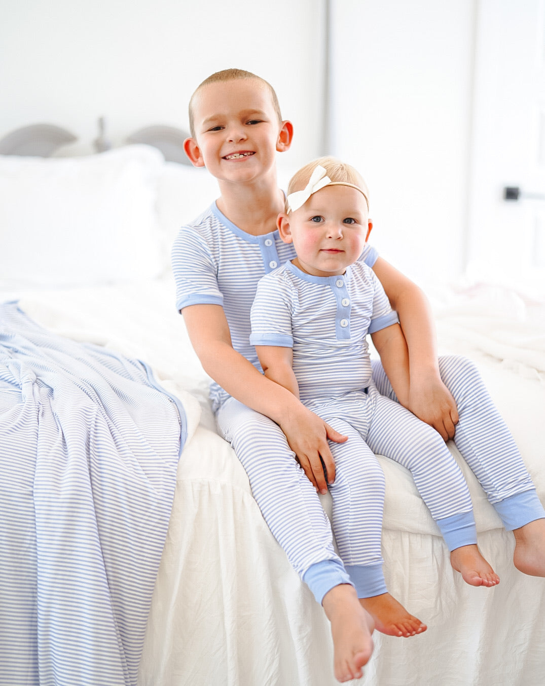 Sky Blue Stripe Blanket