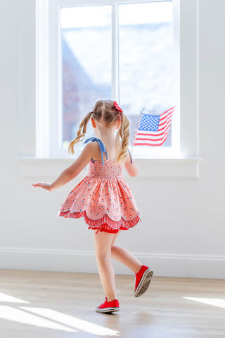 Scallop Tunic Set - Pink Patriot Pop