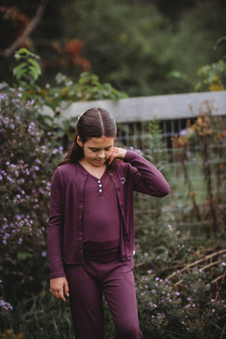 Ribbed Bamboo Plum Lounge Bundle