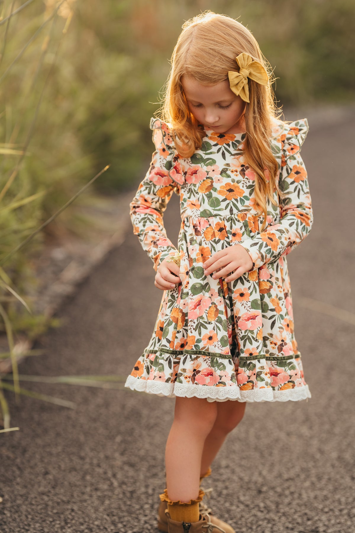 Golden Petals Claire Dress