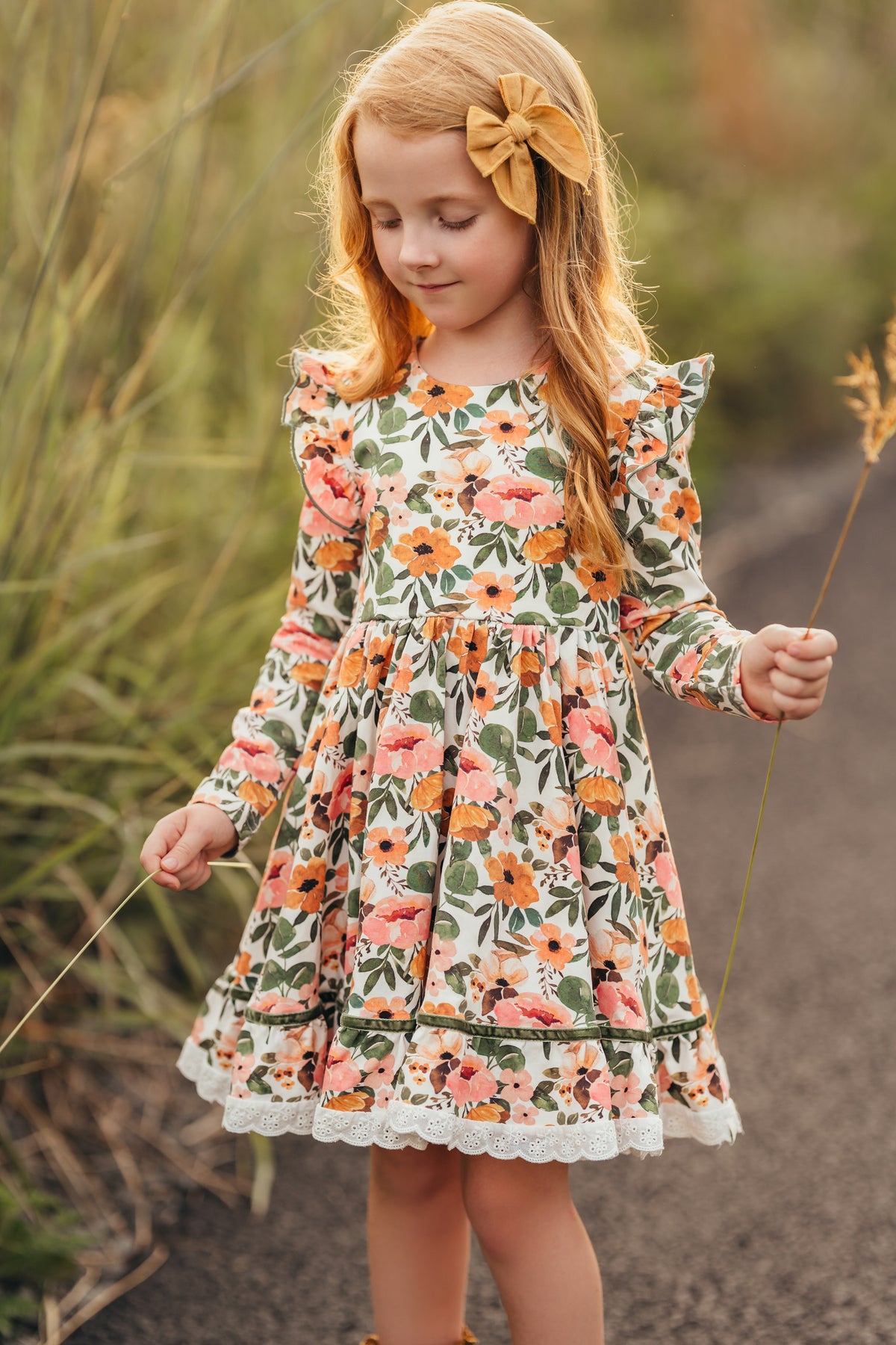 Golden Petals Claire Dress