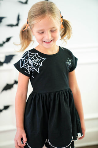 *PREORDER* Cobweb Cutie Scallop Tunic Set