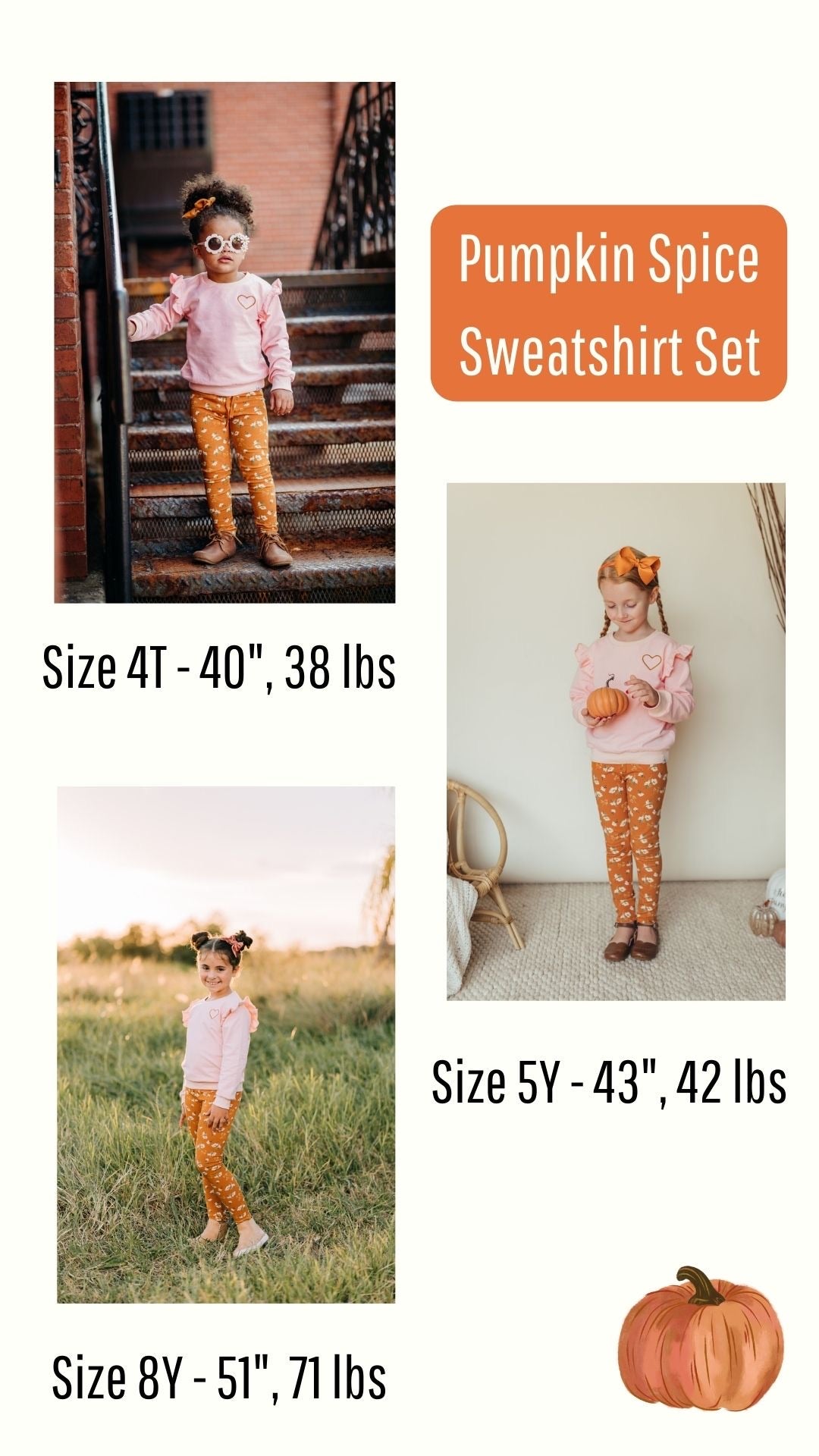 Pumpkin Spice Sweatshirt Set