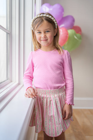 Bubblegum Pointelle Layering Shirt