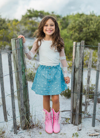 Candyland Denim Skort