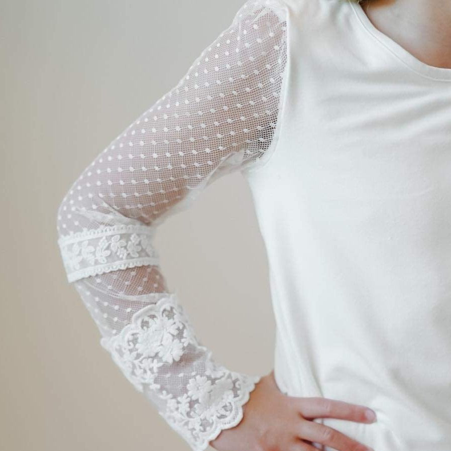 White Lace Layering Shirt