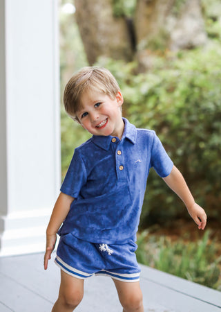 Lanier Bamboo Terry Set - Navy
