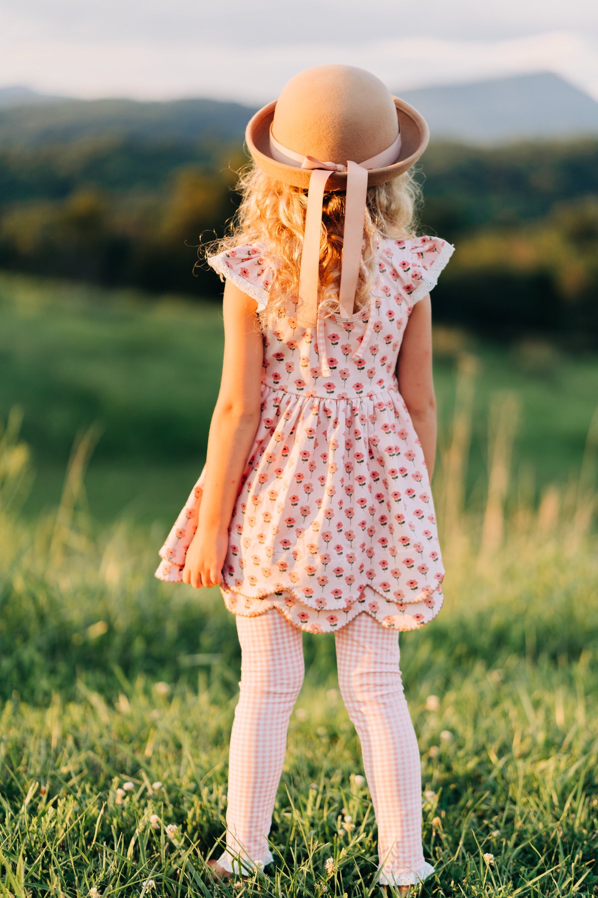 Rosy Pink Floral Tunic Set