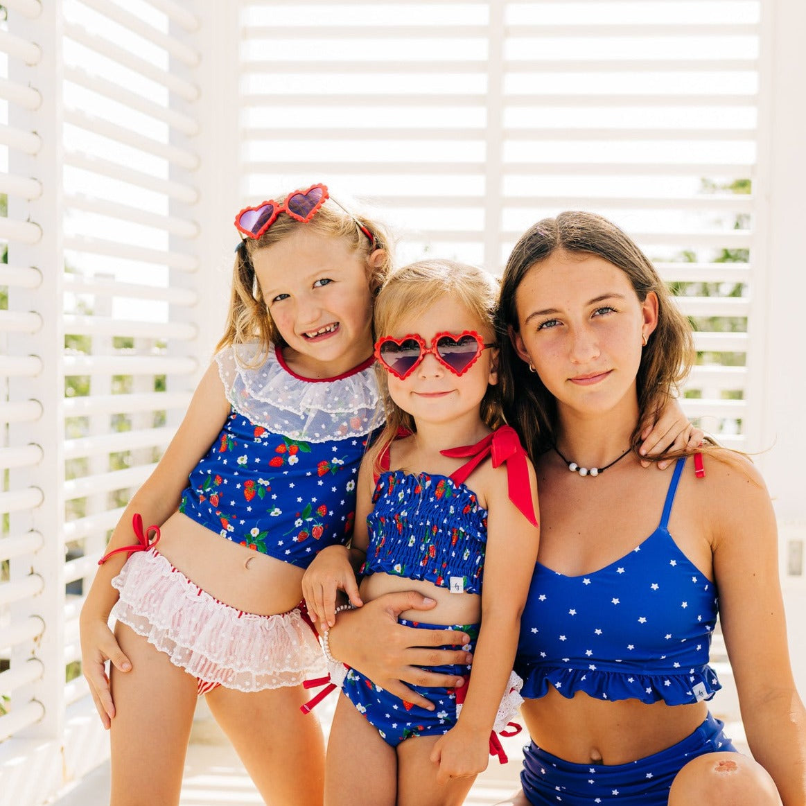 Strawberry Stars Smocked Bikini