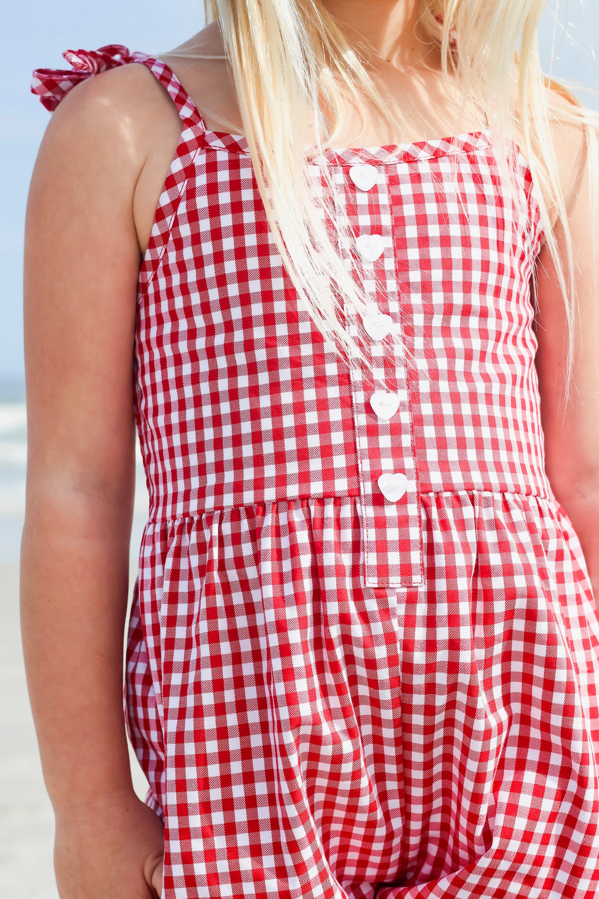*PREORDER* Red Gingham Bubble Romper