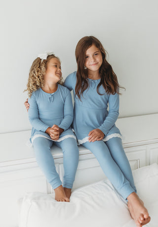 Bamboo Ribbed Comfort Set ~ Bluebell