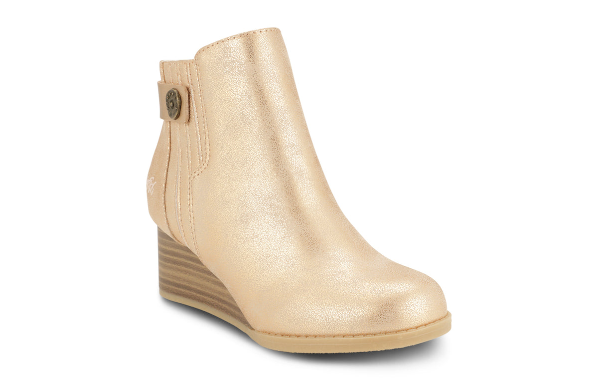 Pastel Wedge Boot - Gold