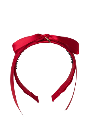 Matilda Satin Headband - Red