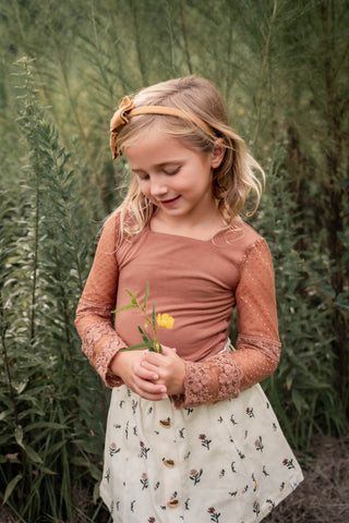 Honey Brown Lace Layering Shirt