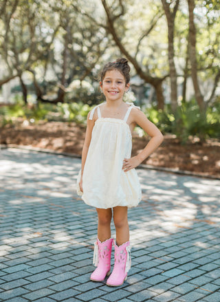 Sweetheart Bow Cowgirl Boots- Bubblegum Pink