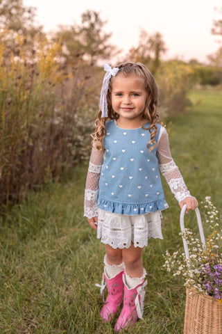 Candyland Denim Dolly Top