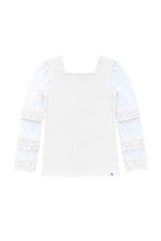 Lace Layering Shirt ~ White