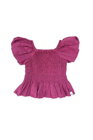 Orchid Smocked Peplum